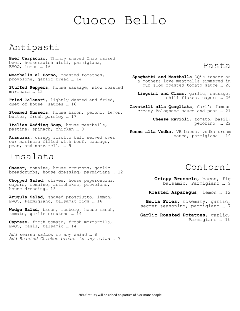 Menu Cuoco Bello-1
